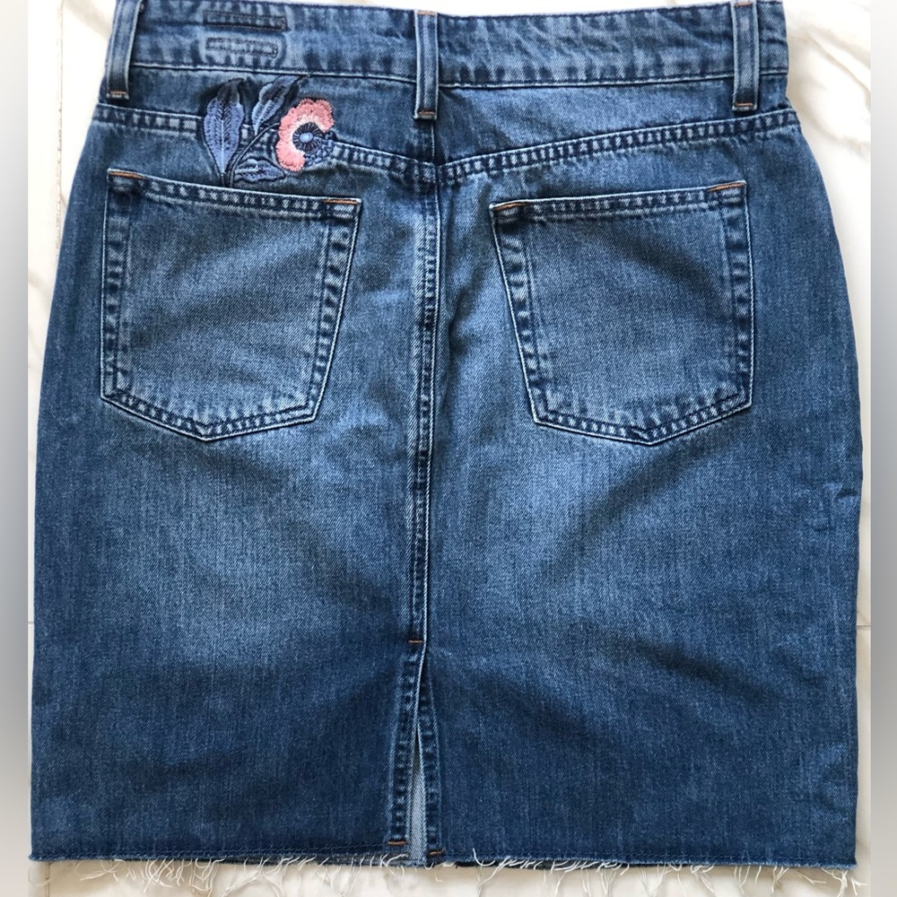 BOBÔ Brazilian brand denim skirt with tiger and flowers embroidered jeans - Picture 7 of 10